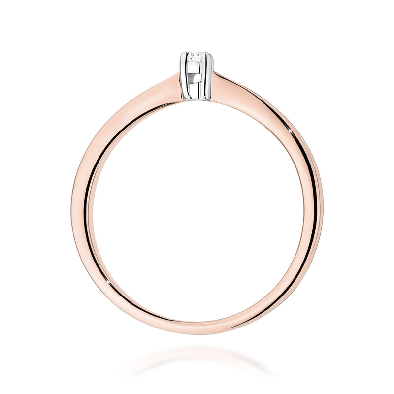 Inel Aur 14K cu Diamant Natural 0.05 ct, imaginea 7 din 12