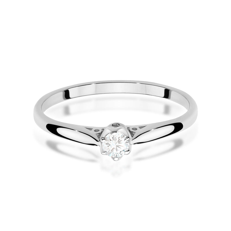 Inel Aur 14K cu Diamant Natural 0.10 ct, imaginea 10 din 12