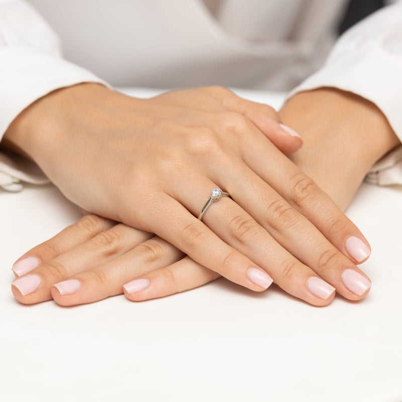 Inel Aur 14K cu Diamant Natural 0.18 ct, imaginea 12 din 12