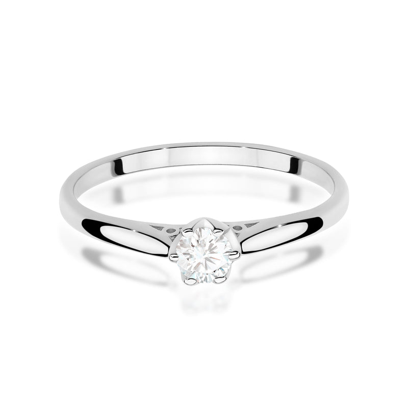 Inel Aur 14K cu Diamant Natural 0.18 ct, imaginea 10 din 12