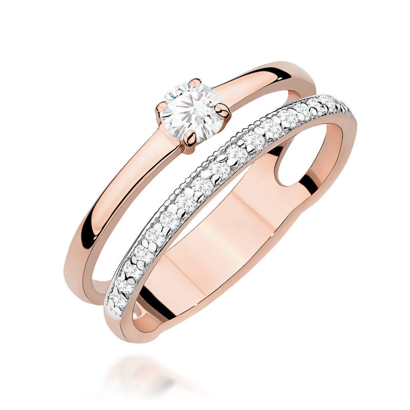 Inel Aur 14K cu Diamante Naturale 0.40 ct, imaginea 5 din 12