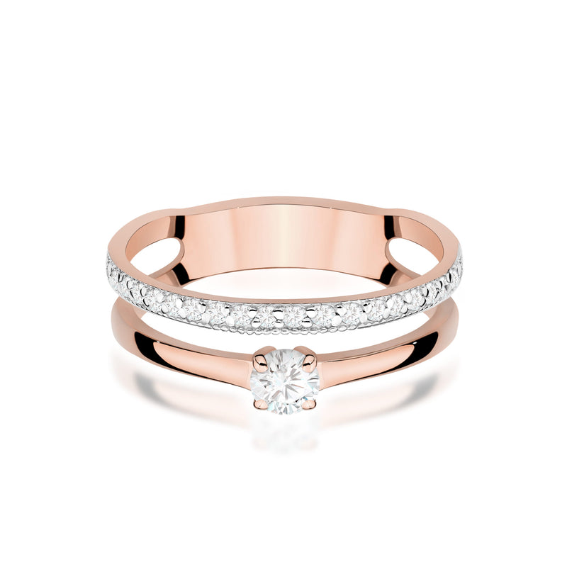 Inel Aur 14K cu Diamante Naturale 0.40 ct, imaginea 6 din 12