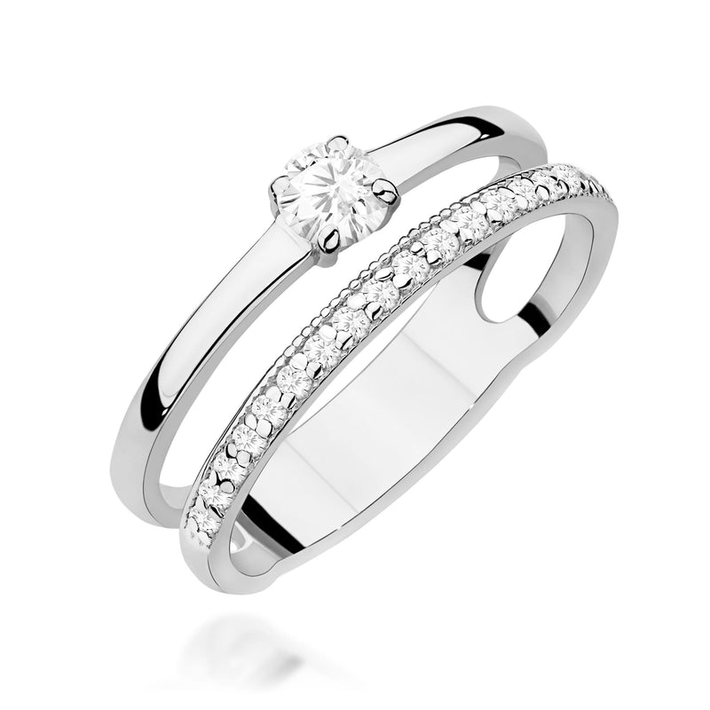 Inel Aur 14K cu Diamante Naturale 0.40 ct, imaginea 9 din 12