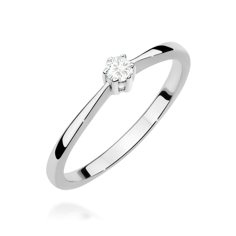 Inel Aur 14K cu Diamant Natural 0.10 ct, imaginea 9 din 12