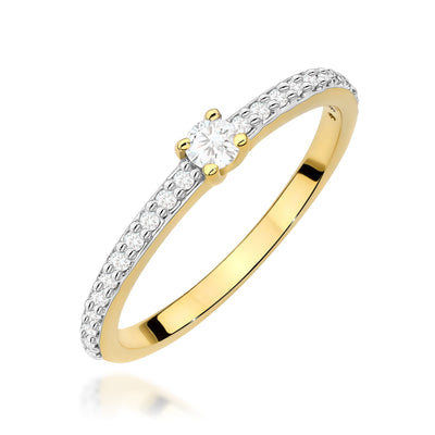 Inel Aur 14K cu Diamante Naturale 0.19 ct