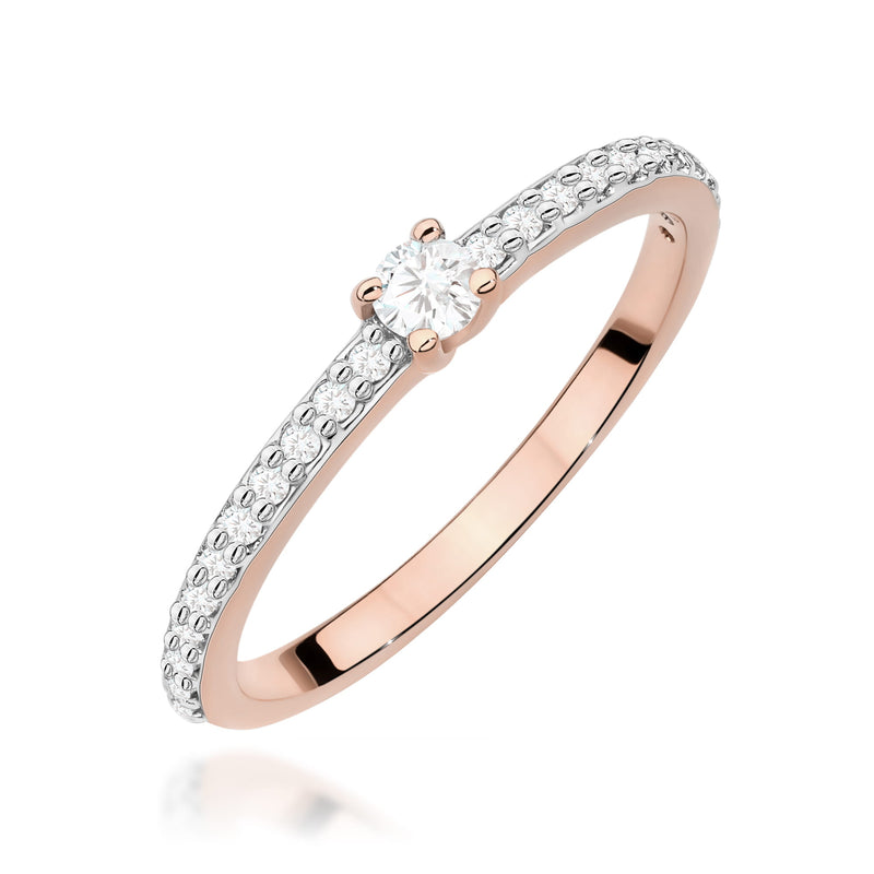Inel Aur 14K cu Diamante Naturale 0.19 ct, imaginea 5 din 12