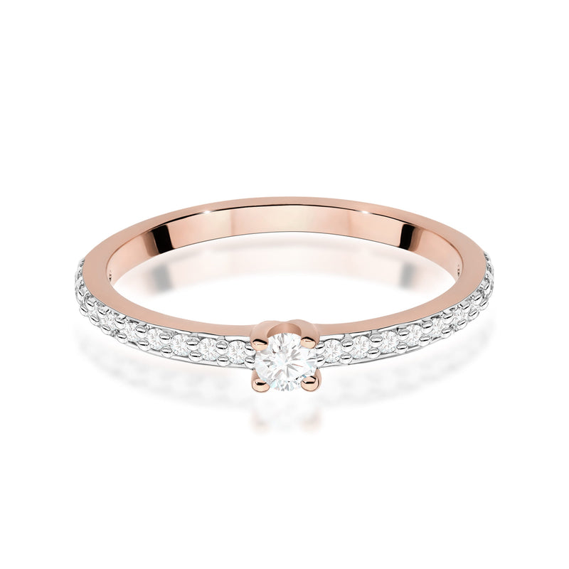 Inel Aur 14K cu Diamante Naturale 0.19 ct, imaginea 6 din 12
