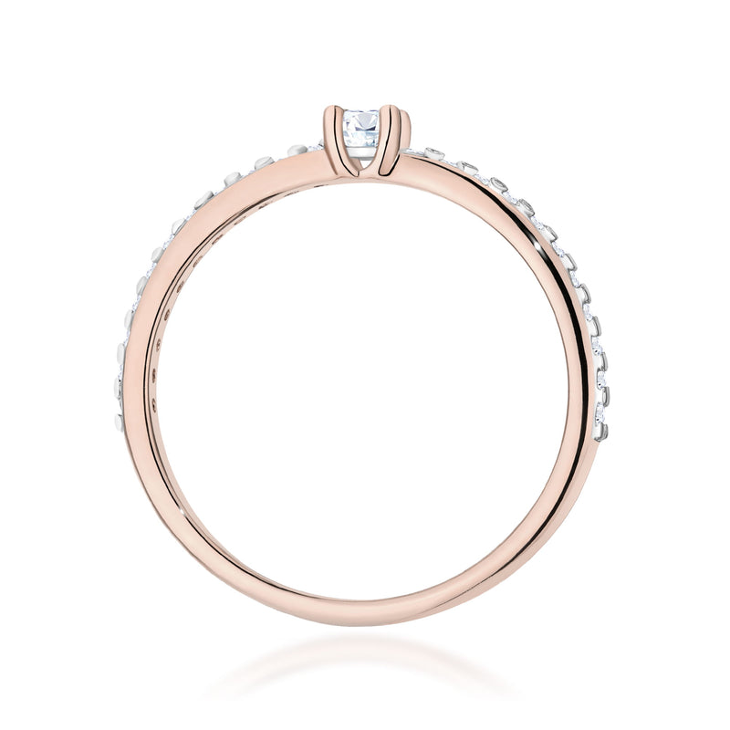 Inel Aur 14K cu Diamante Naturale 0.19 ct, imaginea 7 din 12