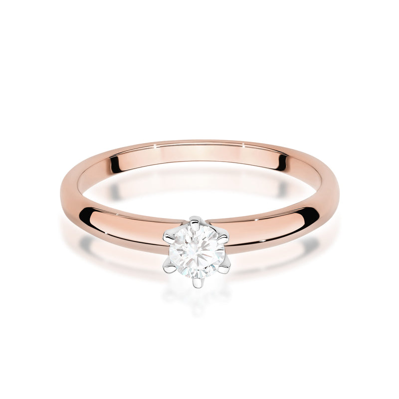 Inel Aur 14K cu Diamant Natural 0.25 ct, imaginea 6 din 12