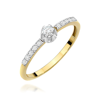 Inel Aur 14K cu Diamante Naturale 0.17 ct