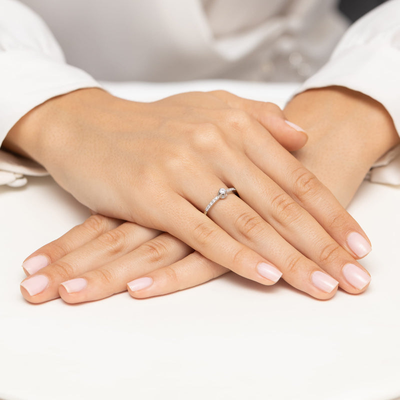 Inel Aur 14K cu Diamante Naturale 0.17 ct, imaginea 12 din 12