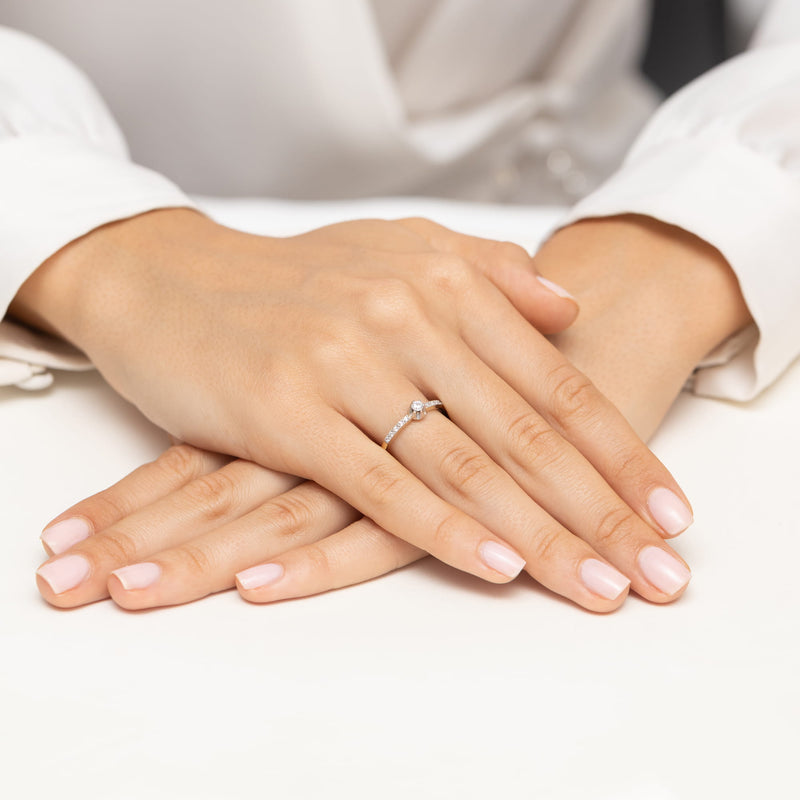 Inel Aur 14K cu Diamante Naturale 0.17 ct, imaginea 4 din 12