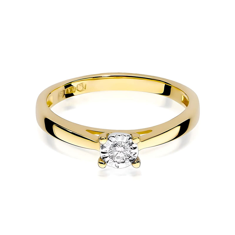 Inel Aur 14K cu Diamant de Laborator 0.08 ct, imaginea 2 din 12