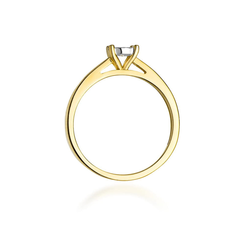 Inel Aur 14K cu Diamant de Laborator 0.08 ct, imaginea 3 din 12