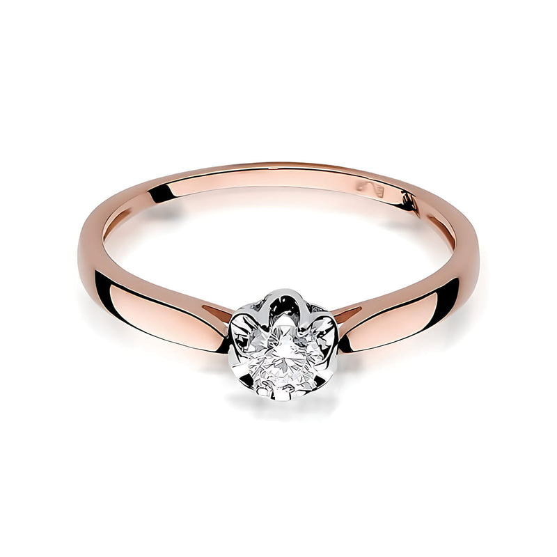 Inel Aur 14K cu Diamant de Laborator 0.15 ct, imaginea 6 din 12