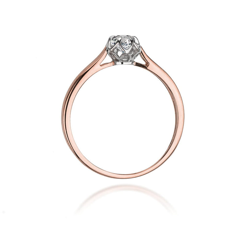 Inel Aur 14K cu Diamant de Laborator 0.15 ct, imaginea 7 din 12