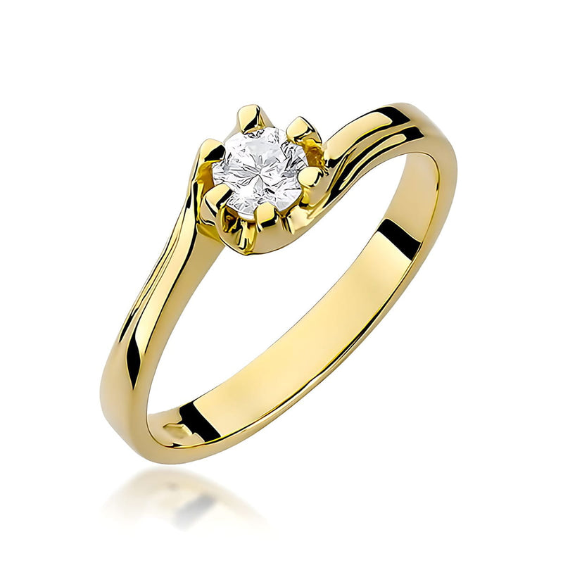 Inel Aur 14K cu Diamant de Laborator 0.30 ct — Aur galben