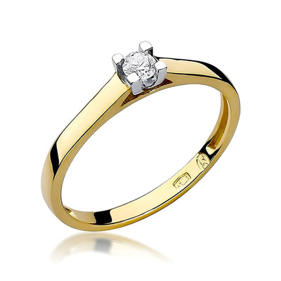 Inel Aur 14K cu Diamant de Laborator 0.10 ct