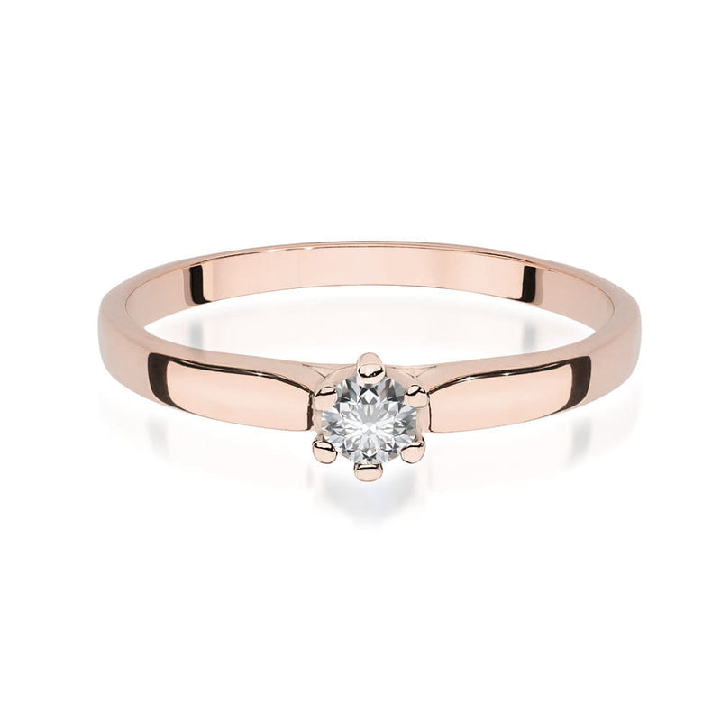 Inel Aur 14K cu Diamant de Laborator 0.15 ct, imaginea 6 din 12