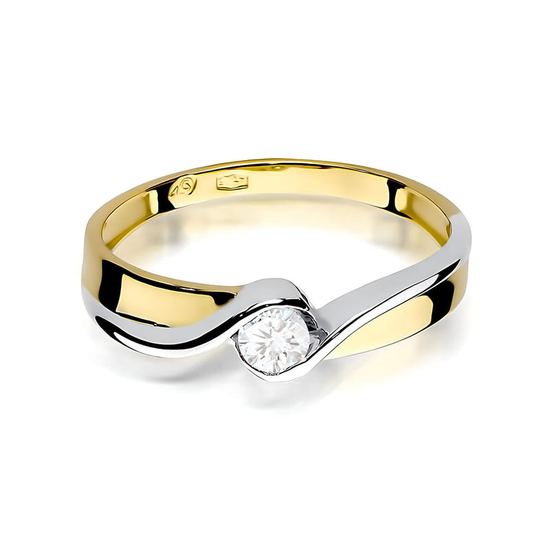Inel Aur 14K cu Diamant de Laborator 0.15 ct, imaginea 2 din 12