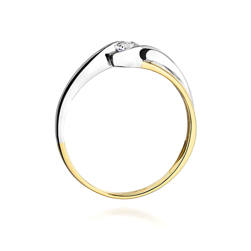 Inel Aur 14K cu Diamant de Laborator 0.15 ct, imaginea 3 din 12