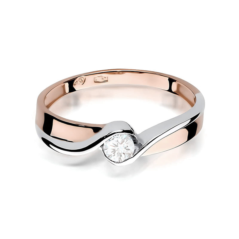Inel Aur 14K cu Diamant de Laborator 0.15 ct, imaginea 6 din 12