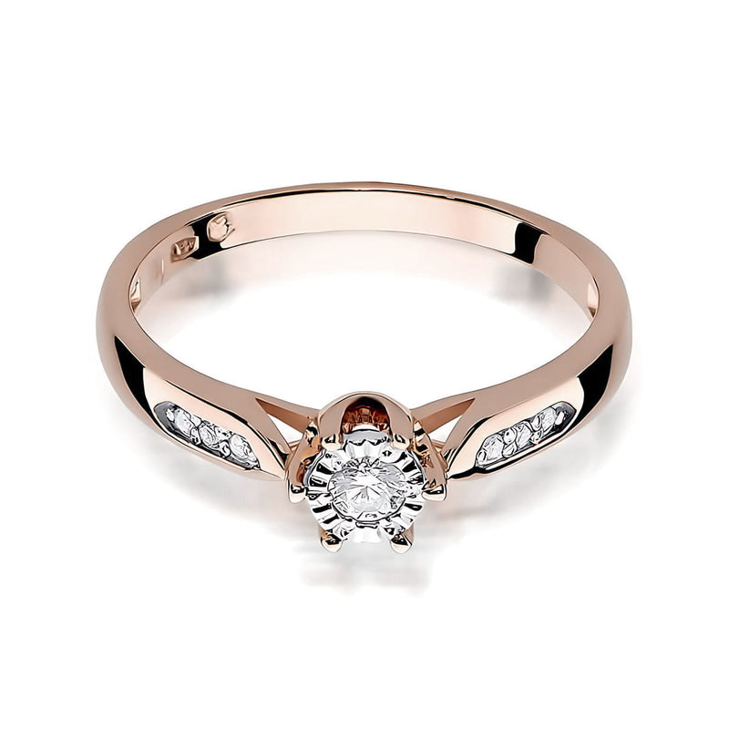 Inel Aur 14K cu Diamante de Laborator 0.13 ct, imaginea 6 din 12