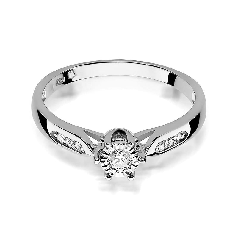 Inel Aur 14K cu Diamante de Laborator 0.13 ct, imaginea 10 din 12