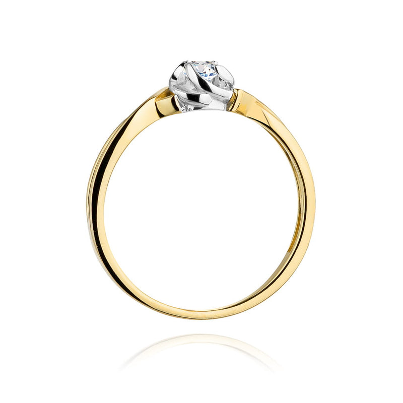 Inel Aur 14K cu Diamant de Laborator 0.10 ct, imaginea 3 din 12