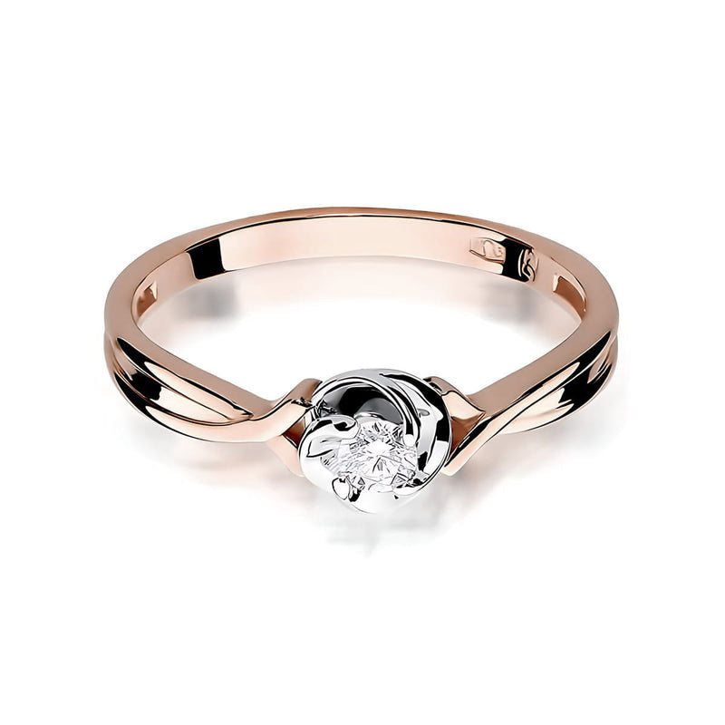 Inel Aur 14K cu Diamant de Laborator 0.10 ct, imaginea 6 din 12