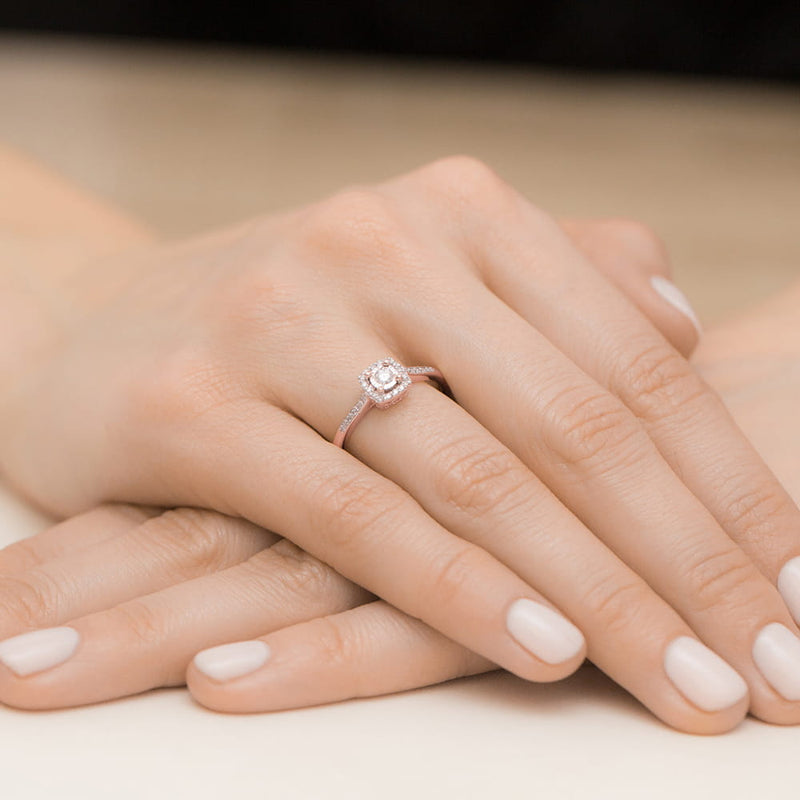 Inel Aur 14K cu Diamante de Laborator 0.21 ct, imaginea 8 din 12