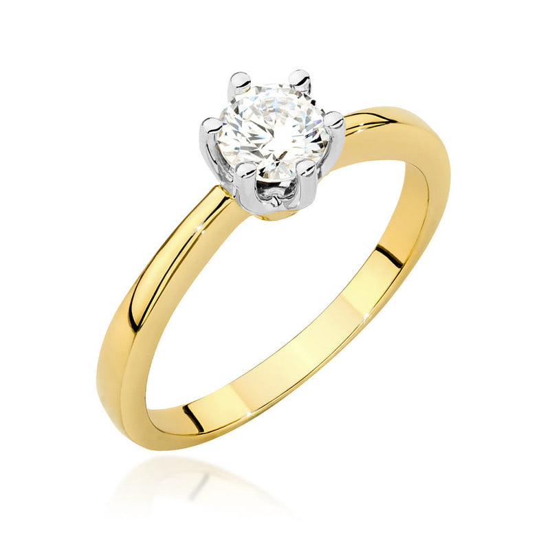 Inel Aur 14K cu Diamant de Laborator 0.50 ct — Aur galben