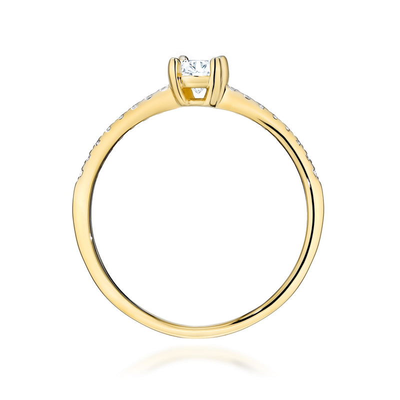 Inel Aur 14K cu Diamante de Laborator 0.38 ct, imaginea 3 din 12