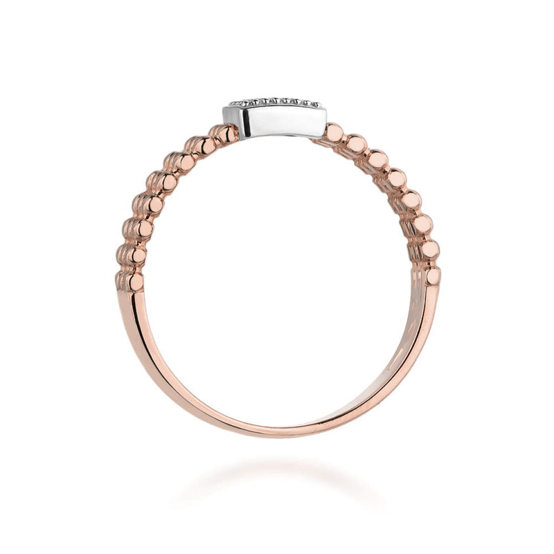 Inel Aur 14K cu Diamante Naturale Negre 0.08 ct, imaginea 7 din 12