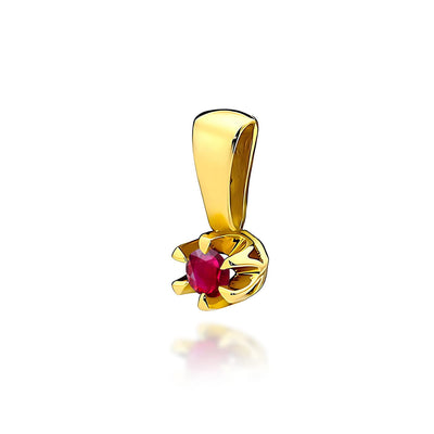 Pandantiv Aur 14K cu Rubin 0.15 ct