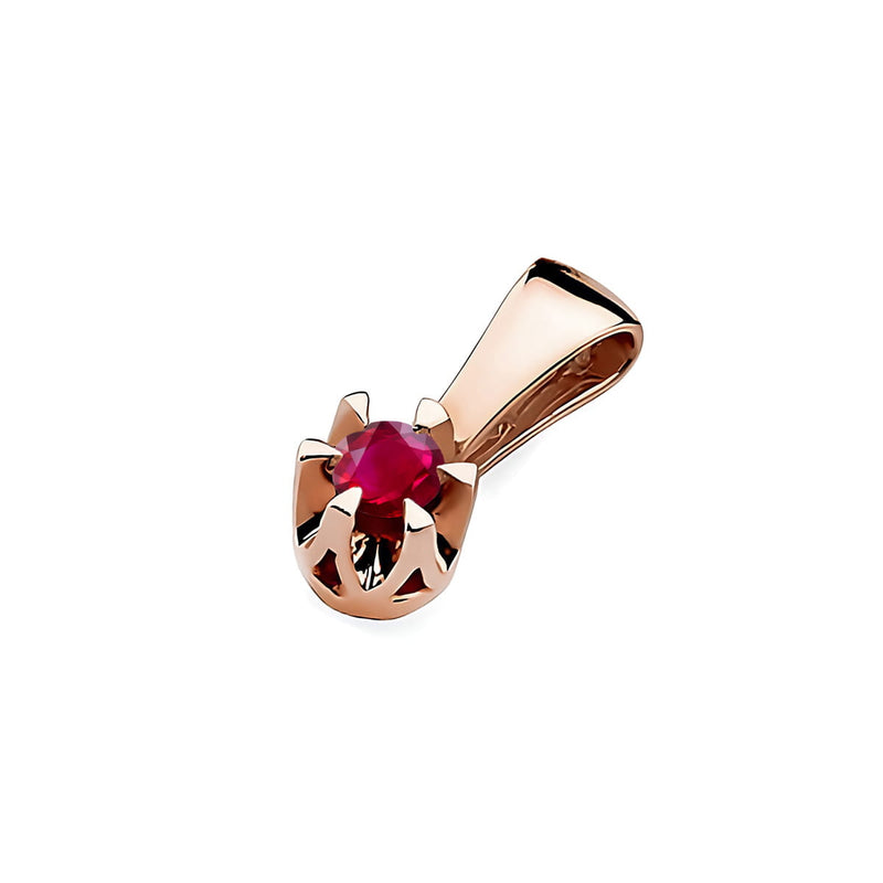 Pandantiv Aur 14K cu Rubin 0.15 ct, imaginea 4 din 6
