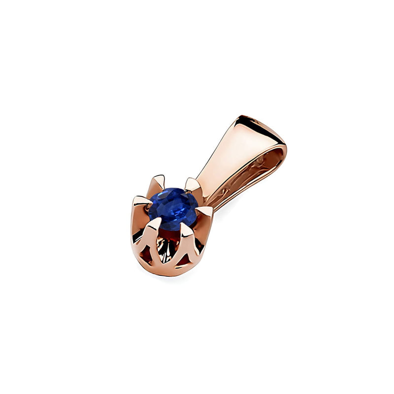 Pandantiv Aur 14K cu Safir 0.15 ct, imaginea 4 din 6