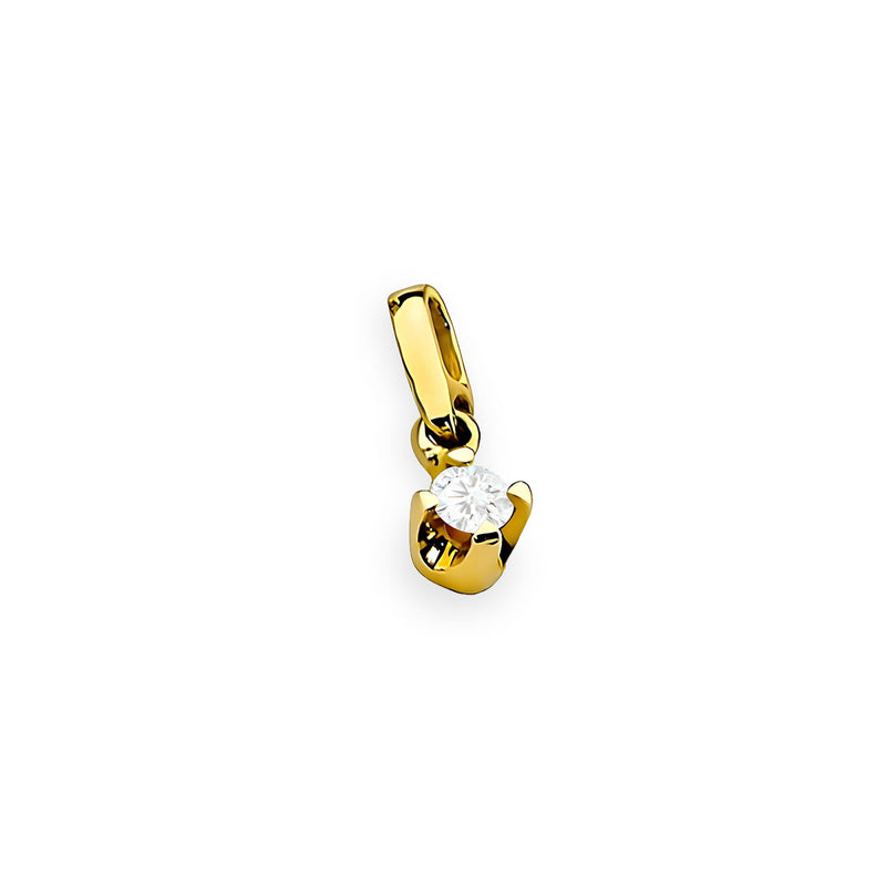 Pandantiv Aur 14K cu Diamant Natural 0.08 ct, imaginea 2 din 6