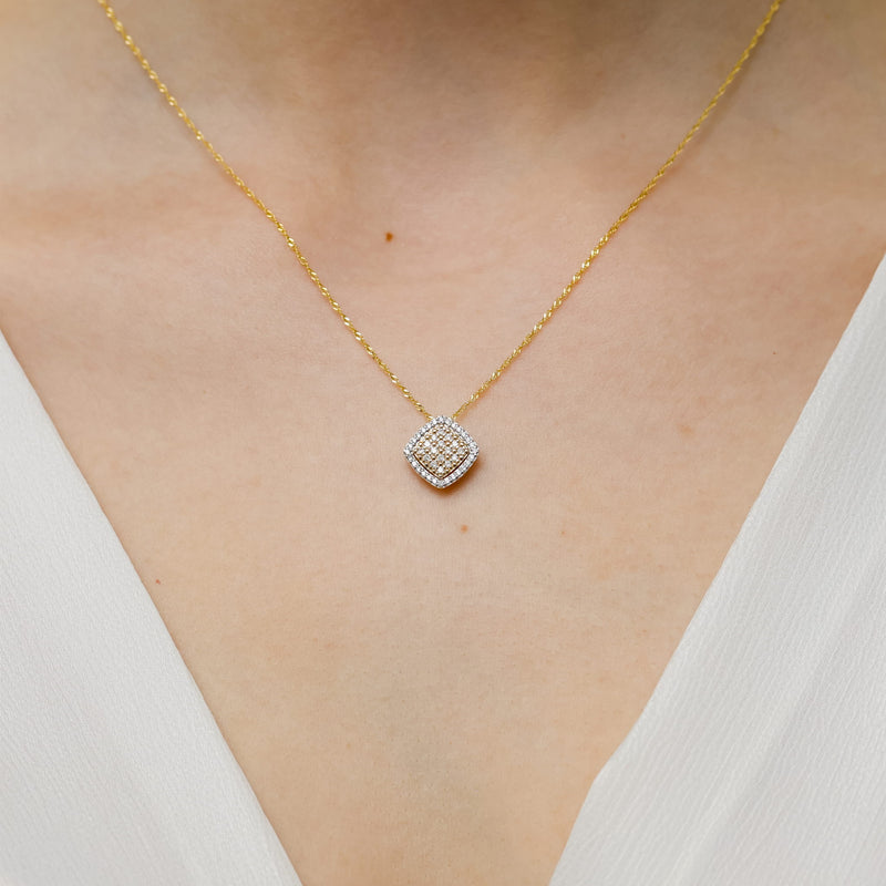 Pandantiv Aur 14K cu Diamante Naturale 0.28 ct, imaginea 3 din 6