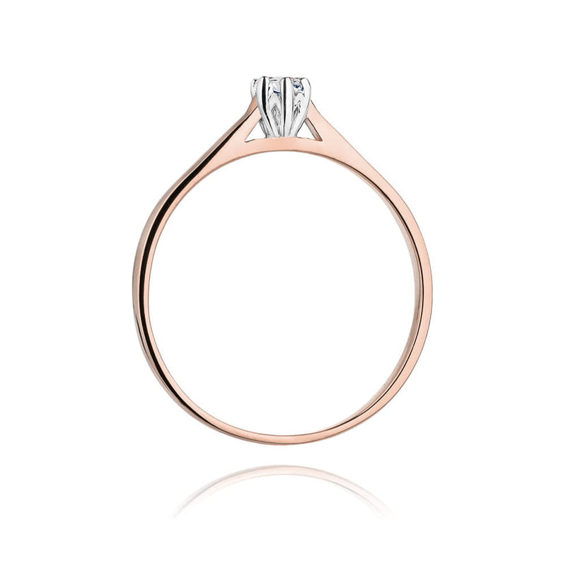 Inel Aur 14K cu Diamant de Laborator 0.10 ct, imaginea 7 din 12