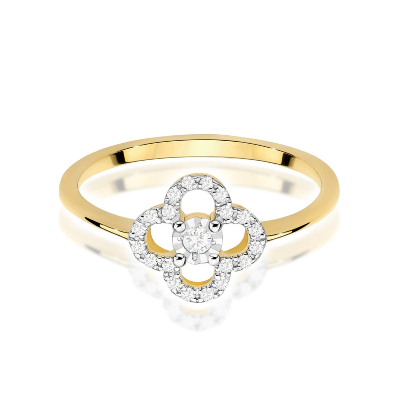 Inel Aur 14K cu Diamante Naturale 0.13 ct, imaginea 2 din 12