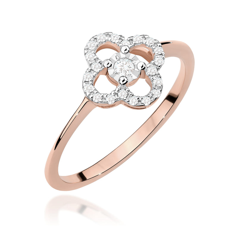 Inel Aur 14K cu Diamante Naturale 0.13 ct, imaginea 5 din 12