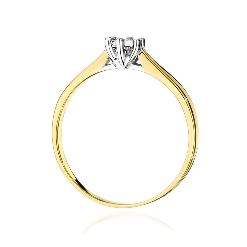 Inel Aur 14K cu Diamant Natural 0.08 ct, imaginea 3 din 9