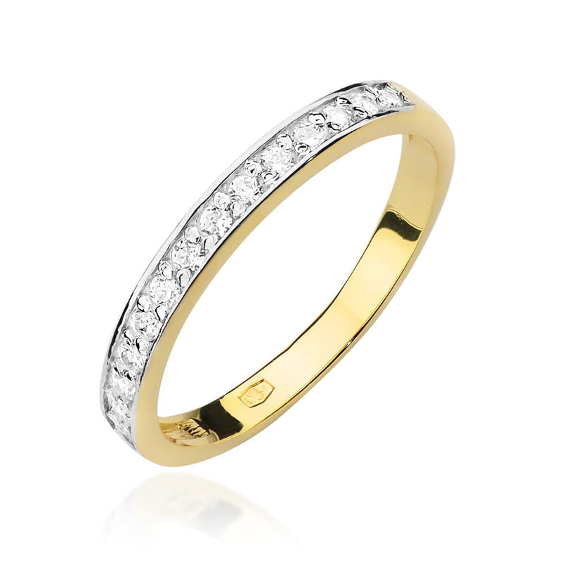 Inel Aur 14K cu Diamante Naturale 0.20 ct — Aur galben