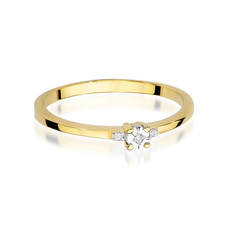 Inel Aur 14K cu Diamante Naturale 0.02 ct, imaginea 2 din 12