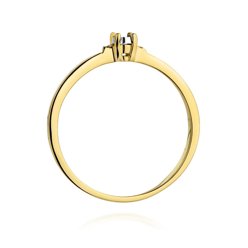 Inel Aur 14K cu Diamante Naturale 0.02 ct, imaginea 3 din 12