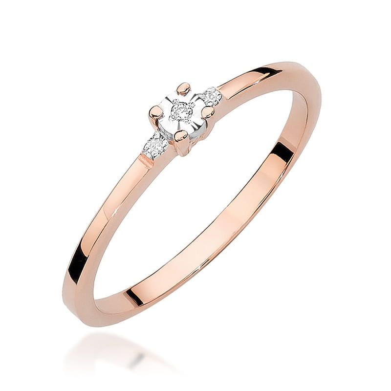 Inel Aur 14K cu Diamante Naturale 0.02 ct, imaginea 5 din 12