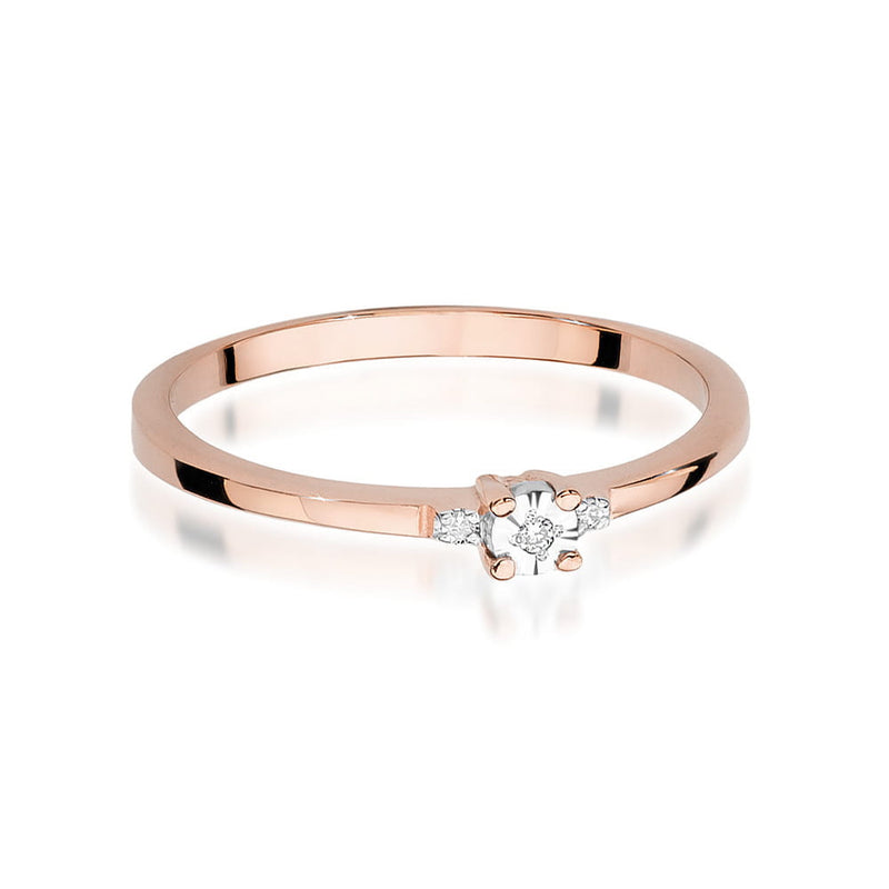 Inel Aur 14K cu Diamante Naturale 0.02 ct, imaginea 6 din 12