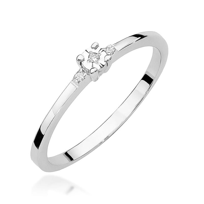 Inel Aur 14K cu Diamante Naturale 0.02 ct, imaginea 9 din 12