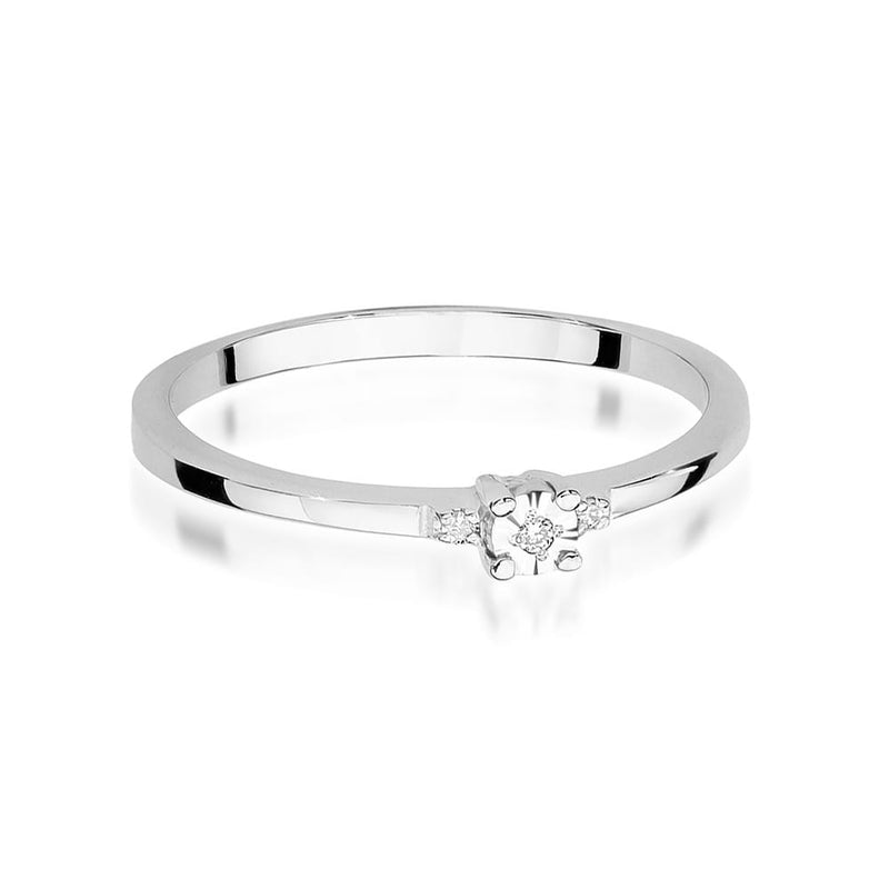 Inel Aur 14K cu Diamante Naturale 0.02 ct, imaginea 10 din 12